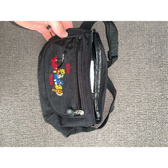 Vintage Walt Disney World Character Spell Out Fanny Pack Bag Black Unisex Adults - Picture 5 of 5